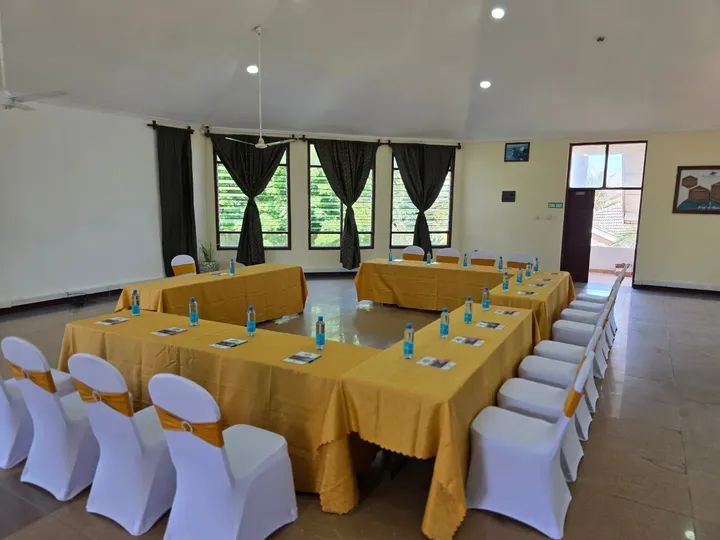 Conference hall set up for meetings at Watamu Adventist Beach Resort