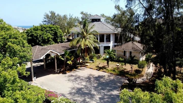 Aerial daytime view of the resort grounds