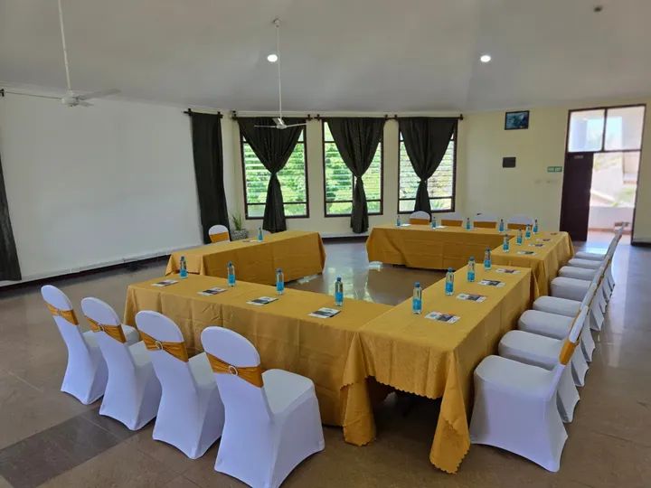 Conference hall arranged for a seminar